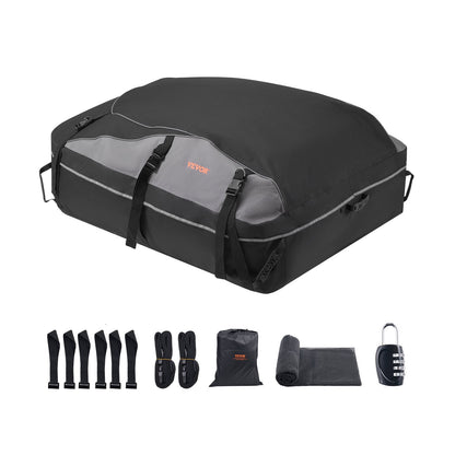 VEVOR Car Rooftop Cargo Carrier Bag, 21 Cubic Feet Cargo Carrier for Car Roof, 100% Waterproof 900D Oxford Cloth Roof Luggage Bag for All Vehicle with/without Rack- with Lock, Non-Slip Mat, Door Hooks - CDHBXM20LFYCV5QCOV0 - view 1