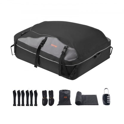 VEVOR Car Rooftop Cargo Carrier Bag, 21 Cubic Feet Cargo Carrier for Car Roof, 100% Waterproof 900D Oxford Cloth Roof Luggage Bag for All Vehicle with/without Rack- with Lock, Non-Slip Mat, Door Hooks - CDHBXM20LFYCV5QCOV0 - view 2