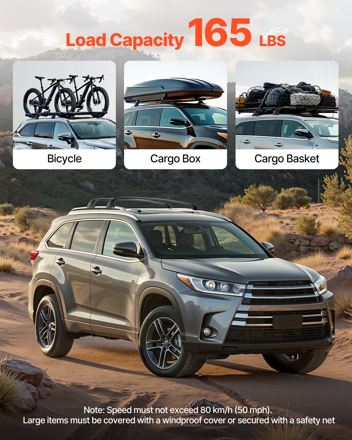 VEVOR Cross Bar Racks - Select Your Configuration - CDHGJZSKHLDX76XVI001V0 - view 3