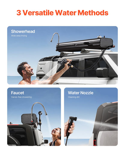 VEVOR Roof Rack Water Tank, 4.5 Gal, Multi-Dispensing Outdoor Tank with 2 Splash-Guard Panels & T-slot, High-Capacity Aluminum Tank with Pressurization Port, Fit for Trunks, Roll Bars, Crossbars - CDJSXZTK45GAO8HCDV0 - view 3