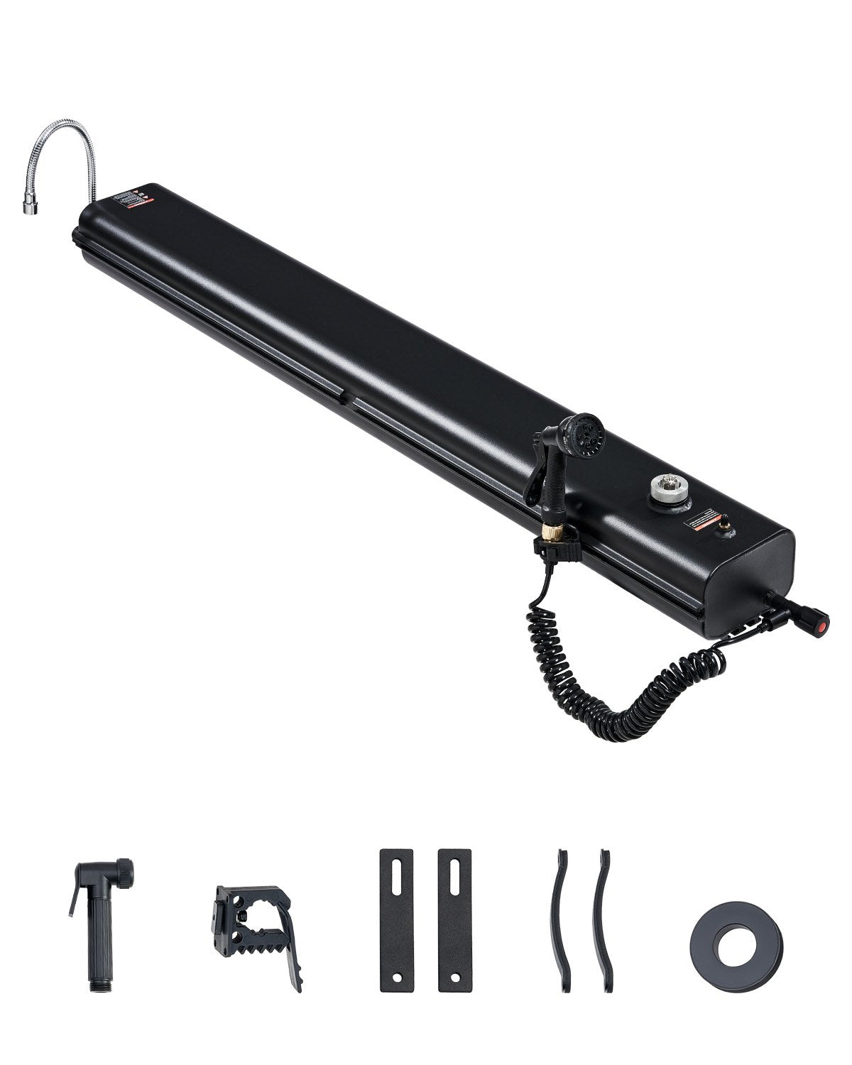 VEVOR Roof Rack Water Tank, 7 Gal, Multi-Dispensing Outdoor Tank with 2 Splash-Guard Panels & T-slot, High-Capacity Aluminum Tank with Pressurization Port, Fit for Trunks, Roll Bars, Crossbars - CDJSXZTK7GAL2UF8WV0 - view 1