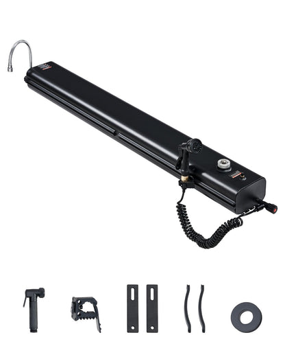 VEVOR Roof Rack Water Tank, 7 Gal, Multi-Dispensing Outdoor Tank with 2 Splash-Guard Panels & T-slot, High-Capacity Aluminum Tank with Pressurization Port, Fit for Trunks, Roll Bars, Crossbars - CDJSXZTK7GAL2UF8WV0 - view 1