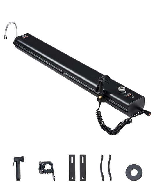 VEVOR Roof Rack Water Tank, 7 Gal, Multi-Dispensing Outdoor Tank with 2 Splash-Guard Panels & T-slot, High-Capacity Aluminum Tank with Pressurization Port, Fit for Trunks, Roll Bars, Crossbars - CDJSXZTK7GAL2UF8WV0 - view 1