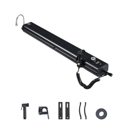 VEVOR Roof Rack Water Tank, 7 Gal, Multi-Dispensing Outdoor Tank with 2 Splash-Guard Panels & T-slot, High-Capacity Aluminum Tank with Pressurization Port, Fit for Trunks, Roll Bars, Crossbars - CDJSXZTK7GAL2UF8WV0 - view 2