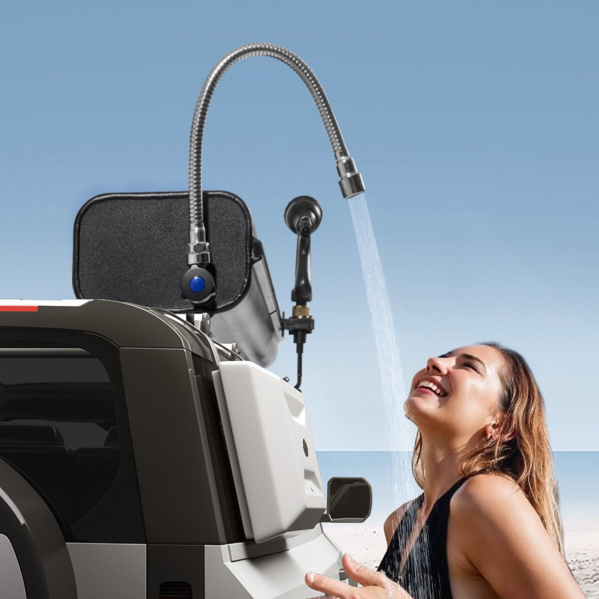 VEVOR Roof Rack Water Tank, 8 Gal, Multi-Dispensing Outdoor Tank with 2 Splash-Guard Panels & T-slot, High-Capacity Aluminum Tank with Pressurization Port, Fit for Trunks, Roll Bars, Crossbars - CDJSXZTK8GALWQSO7V0 - view 9