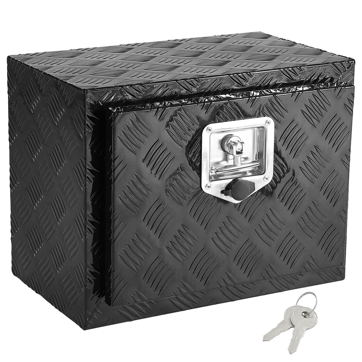 VEVOR Underbody Truck Box, 18" x 12" x 14" Pickup Storage Box, Heavy Duty Aluminum Diamond Plate Tool Box with Lock and Keys, Waterproof Trailer Storage Box with T-Handle Latch for Truck, Van, Trailer - CDKCGJX218120ZEXAV0 - view 10