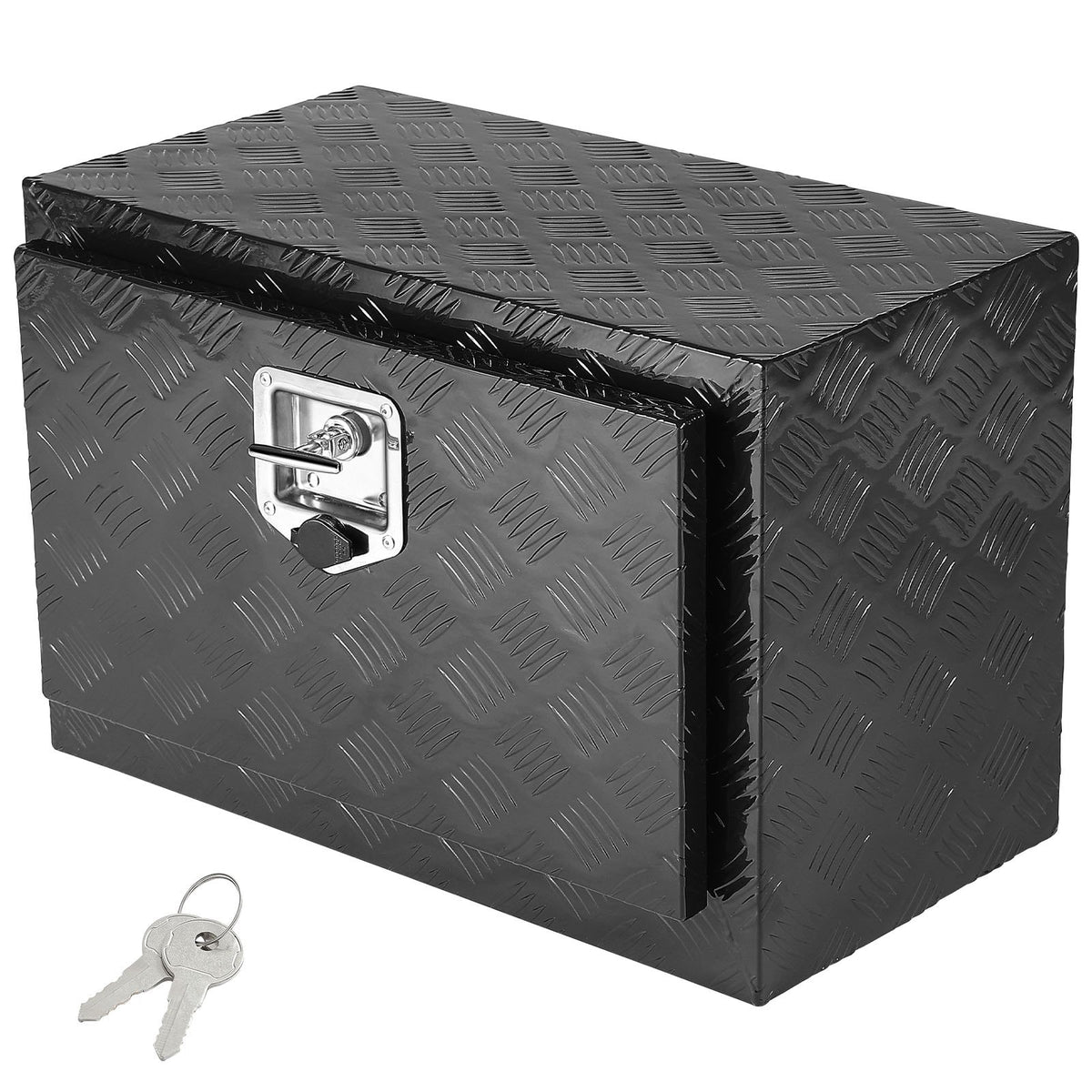 VEVOR Underbody Truck Box, 24" x 12" x 14" Pickup Storage Box, Heavy Duty Aluminum Diamond Plate Tool Box with Lock and Keys, Waterproof Trailer Storage Box with T-Handle Latch for Truck, Van, Trailer - CDKCGJX22412EUJFXV0 - view 1