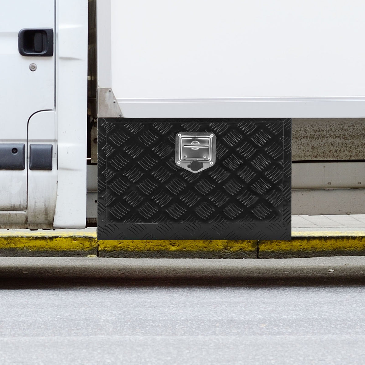 VEVOR Underbody Truck Box, 24" x 17" x 18" Pickup Storage Box, Heavy Duty Aluminum Diamond Plate Tool Box with Lock and Keys, Waterproof Trailer Storage Box with T-Handle Latch for Truck, Van, Trailer - CDKCGJX224171OOSWV0 - view 9