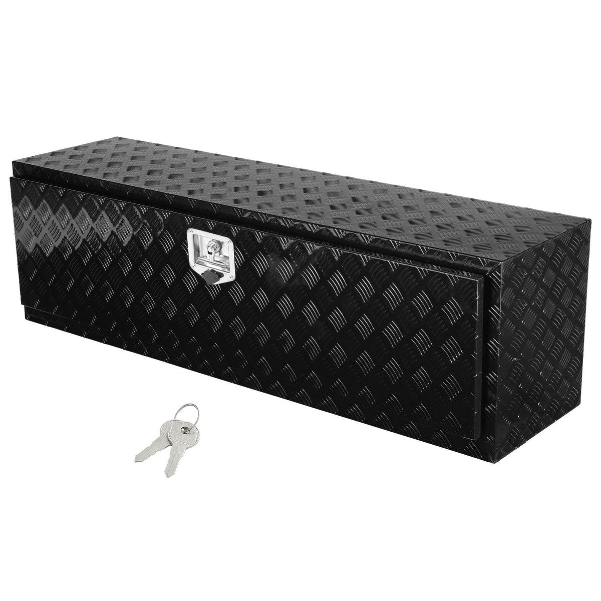 VEVOR Underbody Truck Box, 60" x 17" x 18" Pickup Storage Box, Heavy Duty Aluminum Diamond Plate Tool Box with Lock and Keys, Waterproof Trailer Storage Box with T-Handle Latch for Truck, Van, Trailer - CDKCGJX26017EYJ1NV0 - view 1