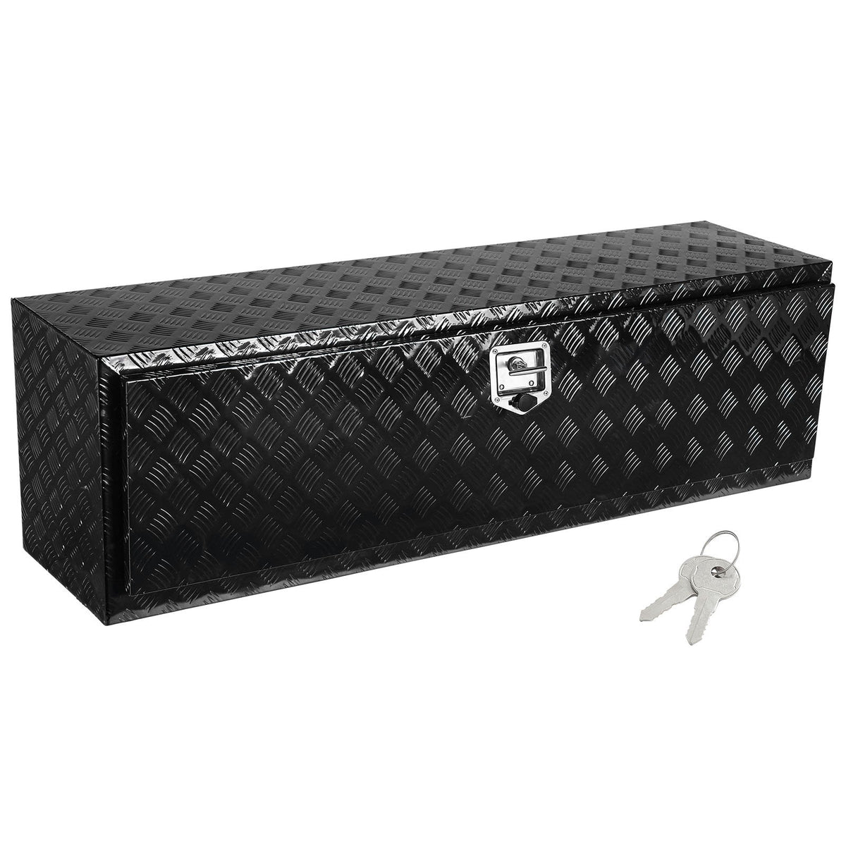 VEVOR Underbody Truck Box, 60" x 17" x 18" Pickup Storage Box, Heavy Duty Aluminum Diamond Plate Tool Box with Lock and Keys, Waterproof Trailer Storage Box with T-Handle Latch for Truck, Van, Trailer - CDKCGJX26017EYJ1NV0 - view 10