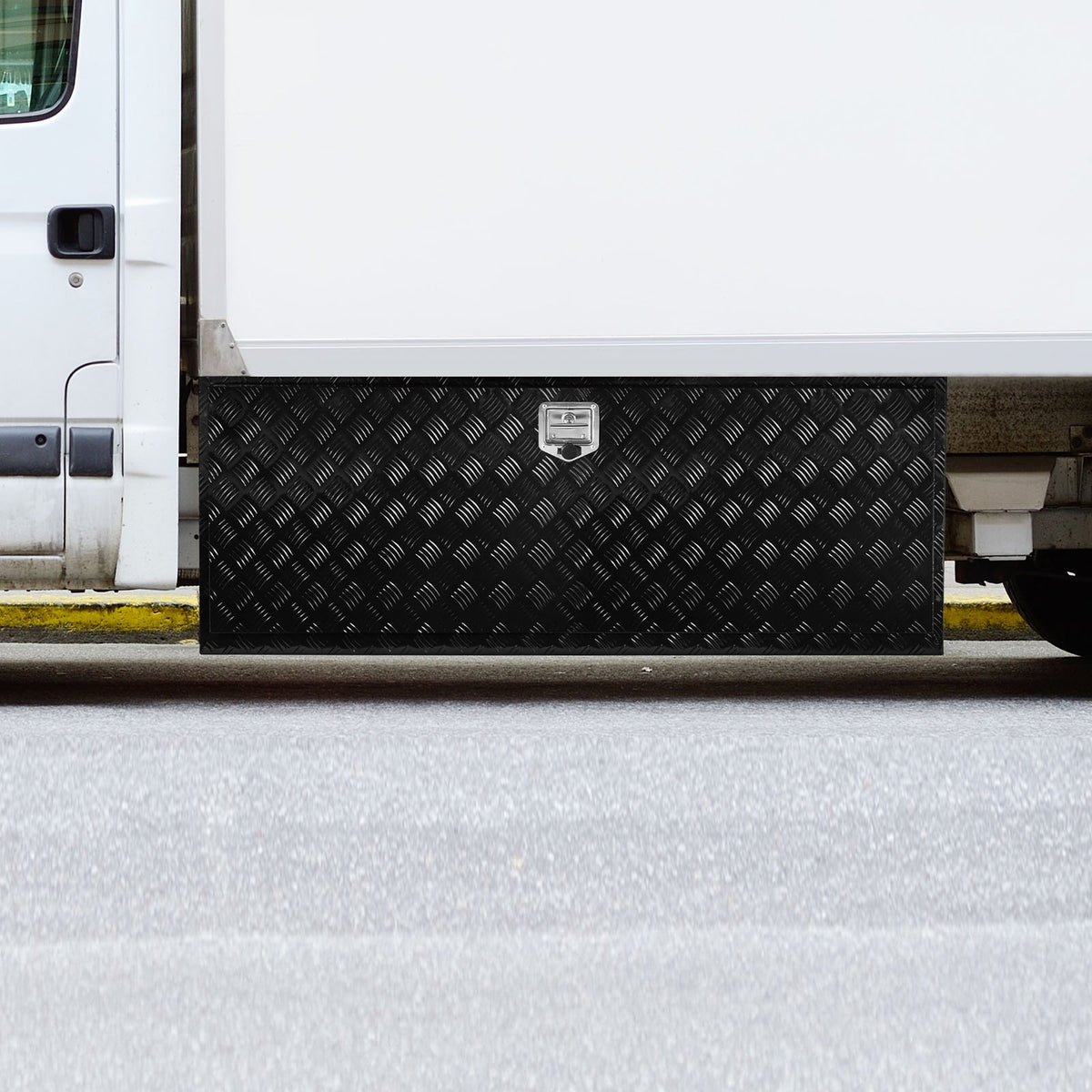 VEVOR Underbody Truck Box, 60" x 24" x 24" Pickup Storage Box, Heavy Duty Aluminum Diamond Plate Tool Box with Lock and Keys, Waterproof Trailer Storage Box with T-Handle Latch for Truck, Van, Trailer - CDKCGJX26024BFEV0V0 - view 9