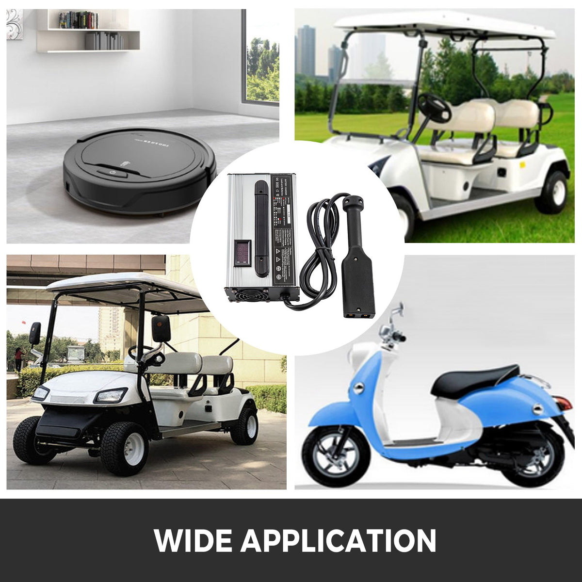 VEVOR 36V 18A Charger for Golf Carts with Powerwise Plug, LED Status Lights, 110V, Compatible with EzGo TXT Medalist D Style - CDQ36V18ADDPJ0001V1 - view 8