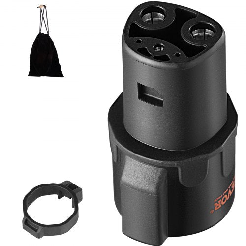 VEVOR J1772 to Tesla Charger Adapter, 80 Amp 240V AC, SAE J1772 EV Charging Adapter to Tesla Plug, with Storage Bag Anti-Drop Lock IP65 Material, Compatible with Tesla Model 3, Y, S, X - CDSBZ80ATESLA1F10V0 - view 1