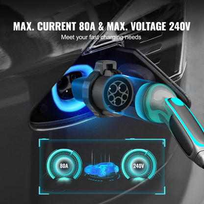 VEVOR J1772 to Tesla Charger Adapter, 80 Amp 240V AC, SAE J1772 EV Charging Adapter to Tesla Plug, with Storage Bag Anti-Drop Lock IP65 Material, Compatible with Tesla Model 3, Y, S, X - CDSBZ80ATESLA1F10V0 - view 3