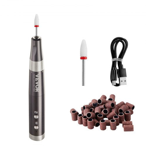VEVOR Electric Cordless Nail Drill, 30,000RPM Variable-Speed Rechargeable Nail E File Machine, Portable Manicure Pedicure Polisher with 50PCS Sanding Bands for Dead Skin Removal, Nail Surface Smooth - CDSMJDMJBSZCPZS90V9 - view 2
