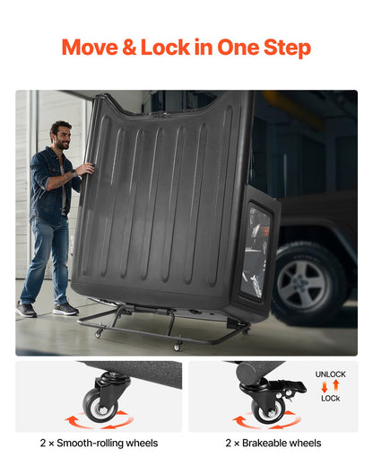 VEVOR Hardtop Storage Cart, Moveable Sturdy Hard Top Cart, with 3-Adjustable Holes & Thickened Soft Padding, Hardtop Storage Rack with Powder Coating, Fit for Jeep Wrangler TJ, JK - CDTCCZ1PCS006HIMTV0 - view 6