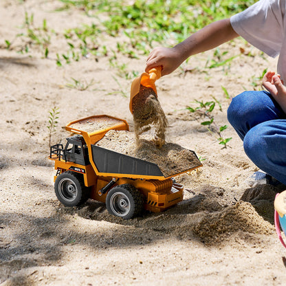 VEVOR RC Dump Truck Toy, 9-Channel 1:18 Scale, Remote Control Dump Truck RC Construction Vehicle Truck Toy with Metal Bed & Light, 2 Rechargeable Batteries for Toddlers Kids Boys and Girls Age 8+ - CDXJSCZ9TDKCLK4N4V9 - view 9