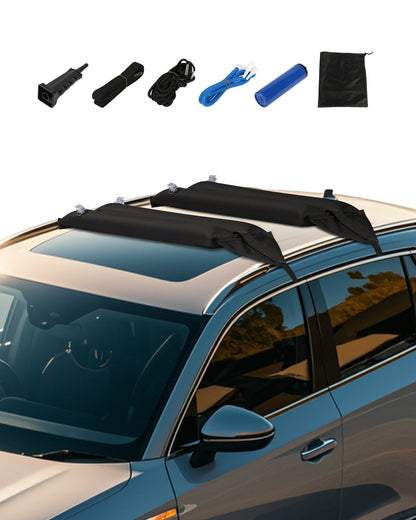 VEVOR Inflatable Soft Roof Rack Bars, 37.6-Inch Universal Car Roof Rack Pads, 88LBS Loading Luggage Kayak Carrier with 2 Tie-Down Straps & Ropes, Hand Air Pump, Storage Bag for Canoes Surfboards SUPs - CDXLJDWXHGJKOWKIKV0 - view 1