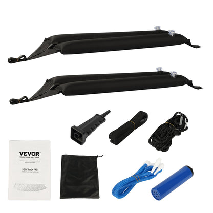 VEVOR Inflatable Soft Roof Rack Bars, 37.6-Inch Universal Car Roof Rack Pads, 88LBS Loading Luggage Kayak Carrier with 2 Tie-Down Straps & Ropes, Hand Air Pump, Storage Bag for Canoes Surfboards SUPs - CDXLJDWXHGJKOWKIKV0 - view 10