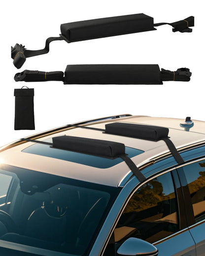 VEVOR Soft Roof Rack Pads, 15.5-Inch Universal Car Roof Rack Pads, 176LBS Loading Capacity Luggage Kayak Carrier with Portable Storage Bag for SUP Canoe Snowboard Paddle Board Surfboard - CDXLJDWXHGJKOZKMCV0 - view 1