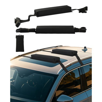 VEVOR Soft Roof Rack Pads, 15.5-Inch Universal Car Roof Rack Pads, 176LBS Loading Capacity Luggage Kayak Carrier with Portable Storage Bag for SUP Canoe Snowboard Paddle Board Surfboard - CDXLJDWXHGJKOZKMCV0 - view 2
