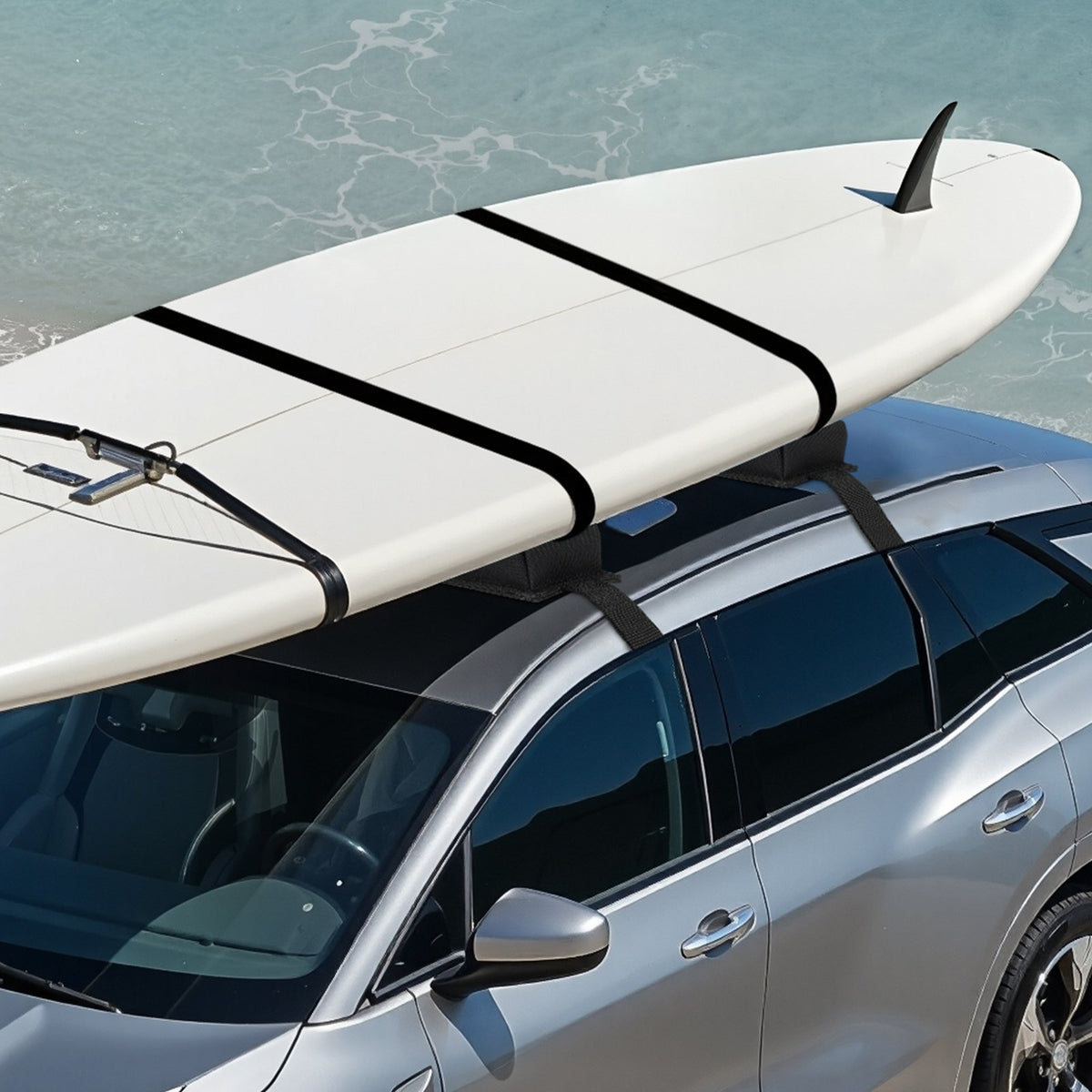 VEVOR Soft Roof Rack Pads, 15.5-Inch Universal Car Roof Rack Pads, 176LBS Loading Capacity Luggage Kayak Carrier with Portable Storage Bag for SUP Canoe Snowboard Paddle Board Surfboard - CDXLJDWXHGJKOZKMCV0 - view 9