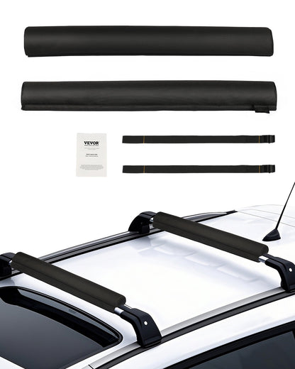 VEVOR Soft Roof Rack Pads, 28" Universal Car Roof Rack Pads for Various Crossbars, 88LBS Load Capacity Luggage Kayak Carrier with 2 Tie Down Straps for SUPs Canoes Snowboards Paddle Boards - CDXLJDXHGJKHR1COVV0 - view 1