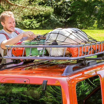 VEVOR Cargo Net, 72 in x 48 in, Heavy Duty Bungee Cargo Netting with 12 Carabiners, 4' x 6' Stretches to 7.2' x 10.8', Wear-resistant & Weather-proof, Suitable for Pickup, Truck, Jeep, SUV, Trailer - CDXLW7248INCDU0L0V0 - view 9