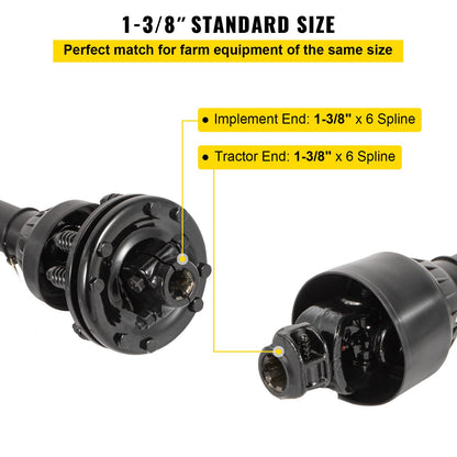 VEVOR Tractor PTO Shaft Assemblies - Select Your Configuration - CDZT5B11005FF0001V0 - view 3
