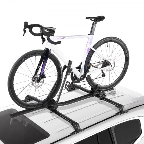 VEVOR Roof Bike Rack, 33 lbs Capacity, Upright Roof Mount Bicycle Rack with Secure Locking System for Most Standard Crossbars, Aluminum Upright Rooftop Bike Rack 1 Bike Carrier for Car SUV, Black - CDZXCJZLFZDC0GA9H001V0 - view 2