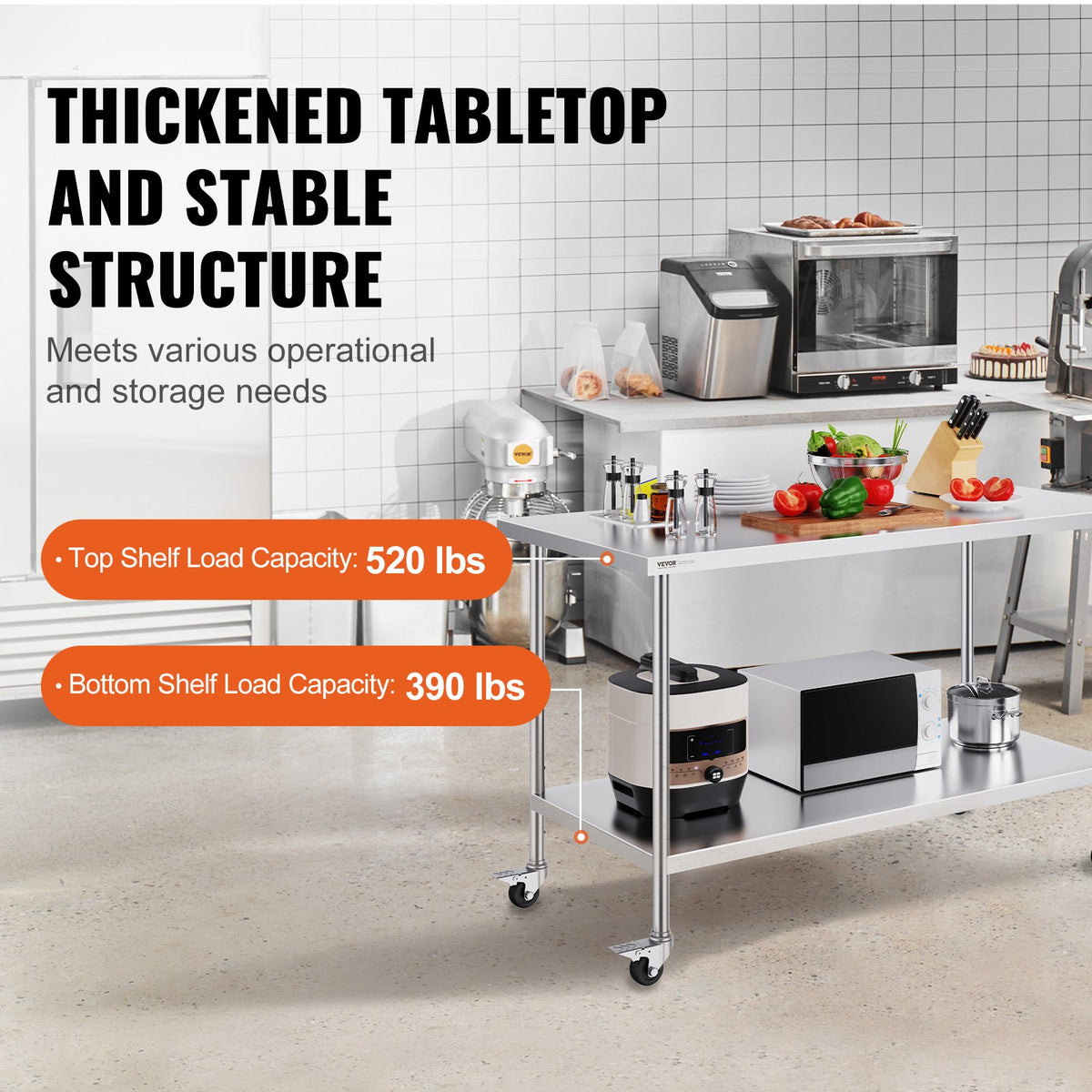 VEVOR Commercial Worktables - Select Your Configuration - CFBXGGZTLCDJ1CSD7V0 - view 3