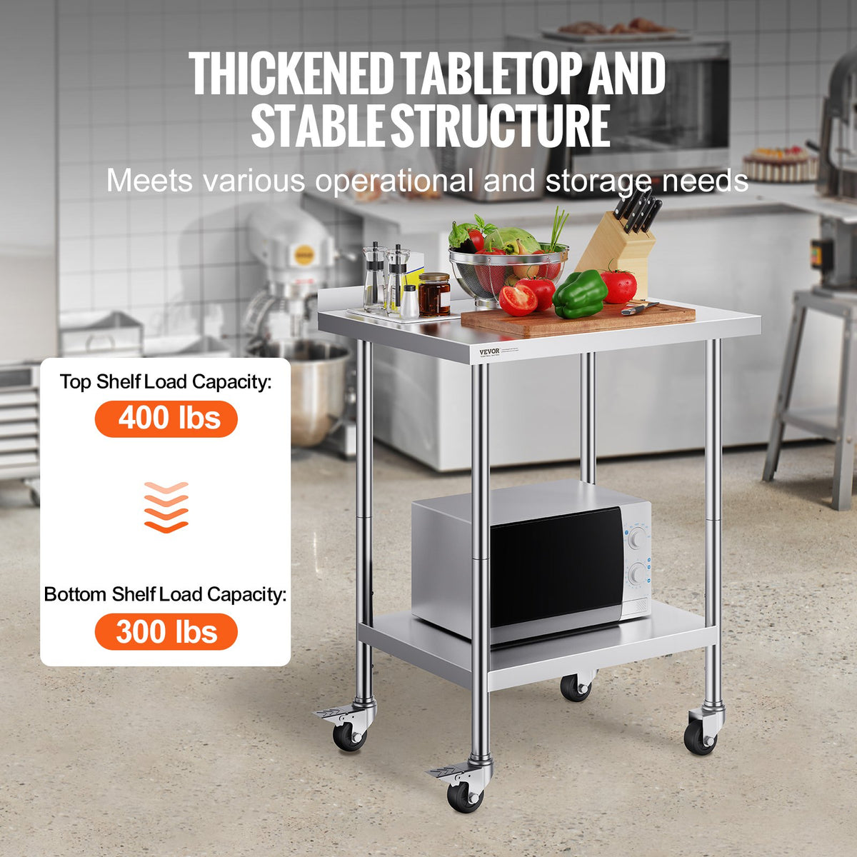 VEVOR Commercial Worktables - Select Your Configuration - CFBXGGZTLCDJ2SUV7V0 - view 3