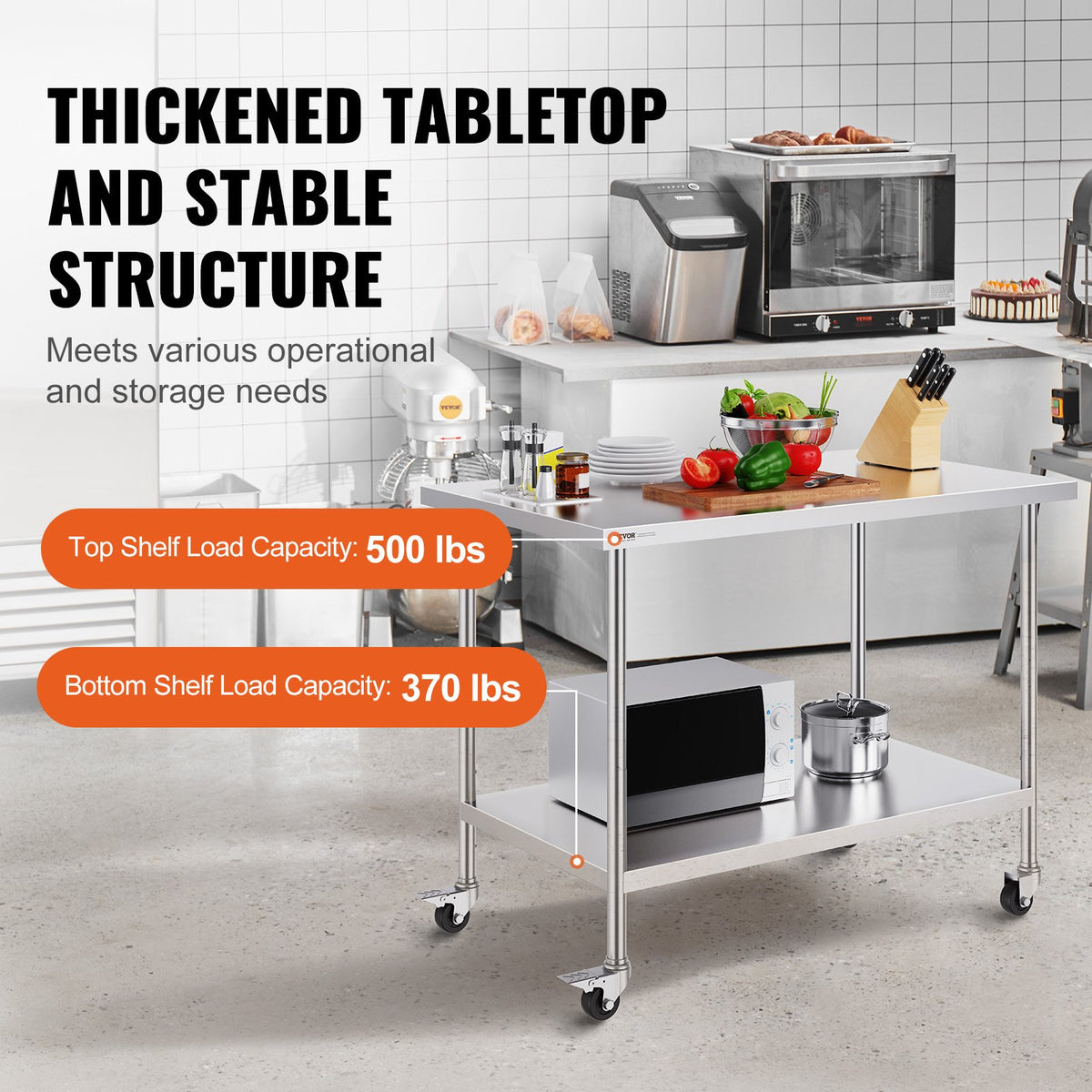 VEVOR Commercial Worktables - Select Your Configuration - CFBXGGZTLCDJ6KFNJV0 - view 3