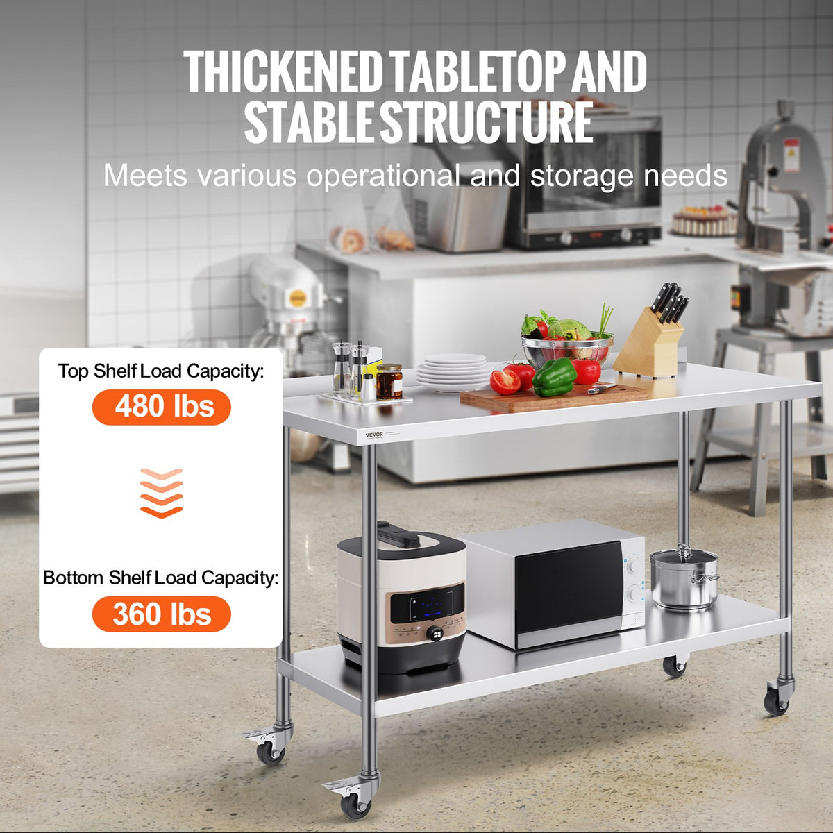 VEVOR Commercial Worktables - Select Your Configuration - CFBXGGZTLCDJBPWUXV0 - view 3