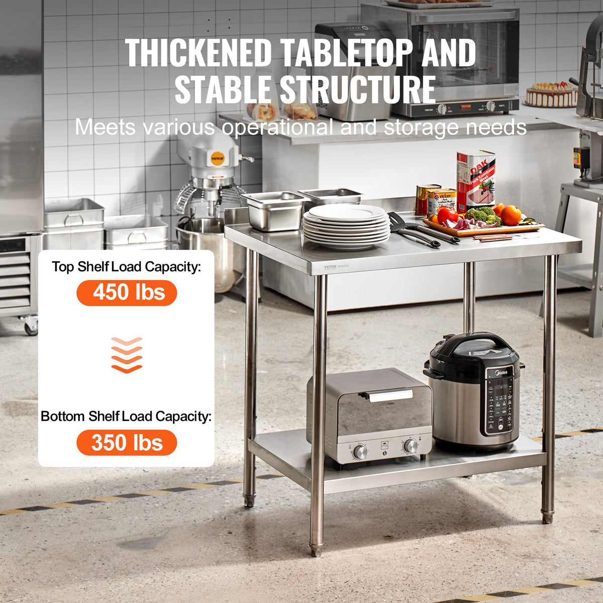VEVOR Commercial Worktables - Select Your Configuration - CFBXGGZTLCWJ7B29DV0 - view 3