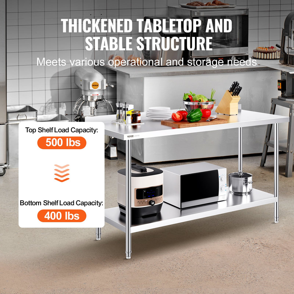 VEVOR Commercial Worktables - Select Your Configuration - CFBXGGZTLCWJ81648V0 - view 3