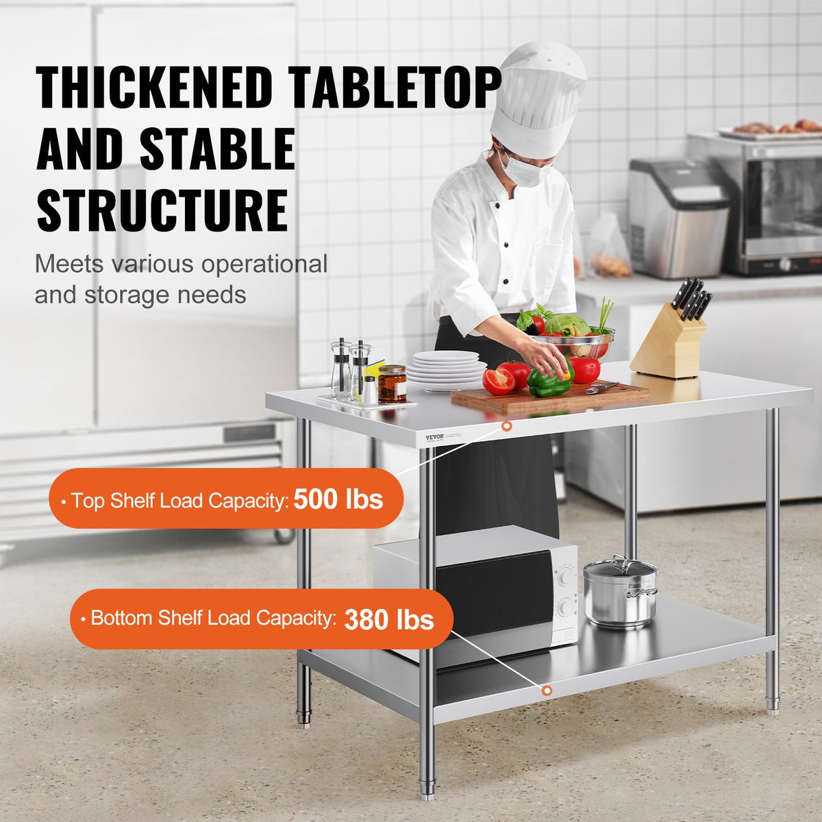 VEVOR Commercial Worktables - Select Your Configuration - CFBXGGZTLCWJMJYVIV0 - view 3