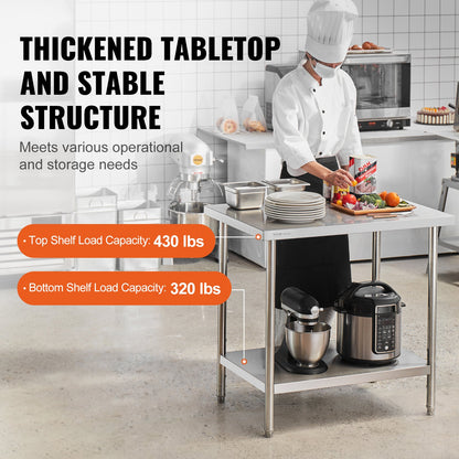 VEVOR Commercial Worktables - Select Your Configuration - CFBXGGZTLCWJOPMIYV0 - view 3