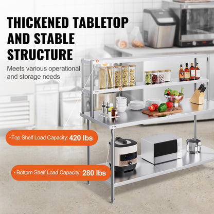 VEVOR Commercial Worktables - Select Your Configuration - CFBXGGZTSCSJ88VG4V0 - view 3