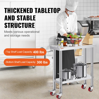 VEVOR Commercial Worktables - Select Your Configuration - CFGZT30X12X34YC01V0 - view 3