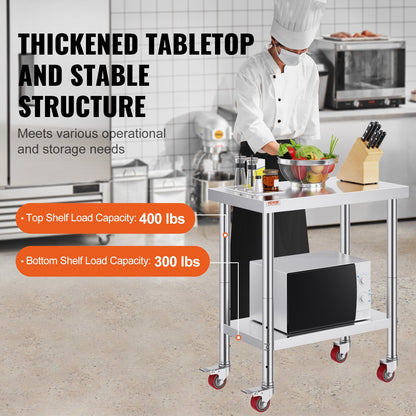 VEVOR Commercial Worktables - Select Your Configuration - CFGZT30X18X34YC01V0 - view 3