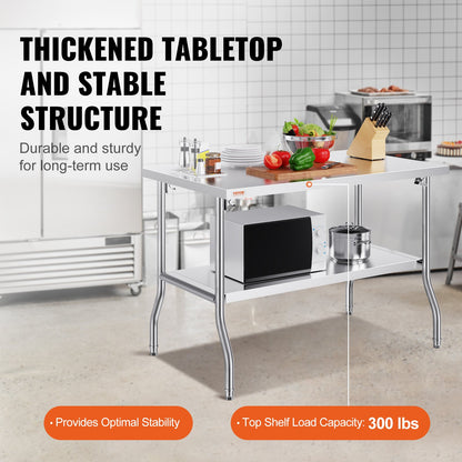 VEVOR Commercial Worktables - Select Your Configuration - CFGZT30X48YC00001V0 - view 3
