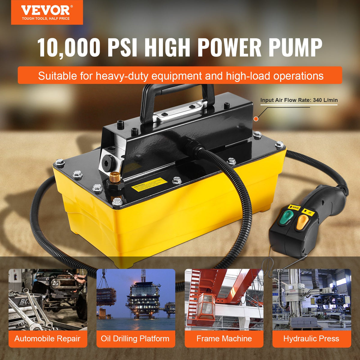 VEVOR Air Hydraulic Pump - Select Your Configuration - CGKQBWDZYHS14O5B3V0 - view 2