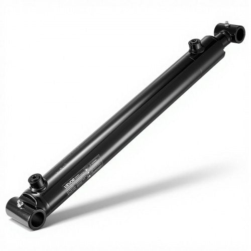 VEVOR Double Acting Hydraulic Cylinder, 2" Bore x 16" Stroke, Max 3500PSI Hydraulic Cylinder, Heavy-Duty Welded Cross Tube Cylinders with 1" Pin Hole & SAE #6 Port for Agricultural Machinery, Tractors - CGSZYYYG2INCIIVKU001V0 - view 2