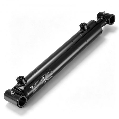 VEVOR Double Acting Hydraulic Cylinder, 2" Bore x 10" Stroke, Max 3500PSI Hydraulic Cylinder, Heavy-Duty Welded Cross Tube Cylinders with 1" Pin Hole & SAE #6 Port for Agricultural Machinery, Tractors - CGSZYYYG2INCLIZN9001V0 - view 2