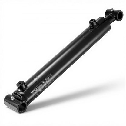 VEVOR Double Acting Hydraulic Cylinder, 2" Bore x 12" Stroke, Max 3500PSI Hydraulic Cylinder, Heavy-Duty Welded Cross Tube Cylinders with 1" Pin Hole & SAE #6 Port for Agricultural Machinery, Tractors - CGSZYYYG2INCY7GAR001V0 - view 2