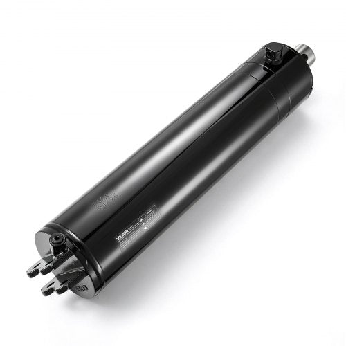 VEVOR Double Acting Hydraulic Cylinder, 5" Bore x 20" Stroke, Max 4500PSI Hydraulic Cylinder, Heavy-Duty Welded Cross Tube Cylinders with 0.63" Pin Hole & SAE #6 Port for Agricultural Machinery - CGSZYYYG5INCYN83Z001V0 - view 2