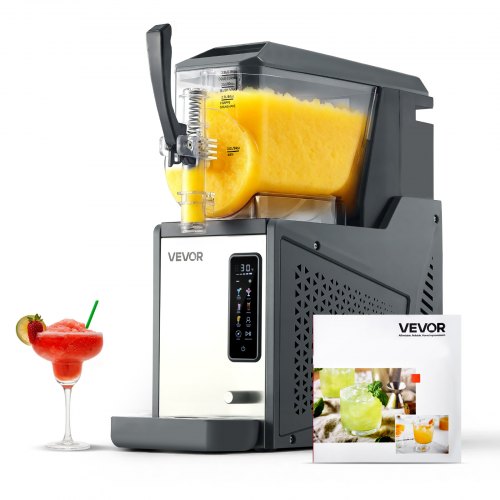 VEVOR Slushie Machine, 4L/135oz No Ice Needed Slushy Machine for Home, Frozen Drink Maker with Single Tank, Margarita Machine with Self-Cleaning, for Frozen Margaritas, Frappés, Milkshake & More - CGXXRJ25X14LO716M001V1 - view 2