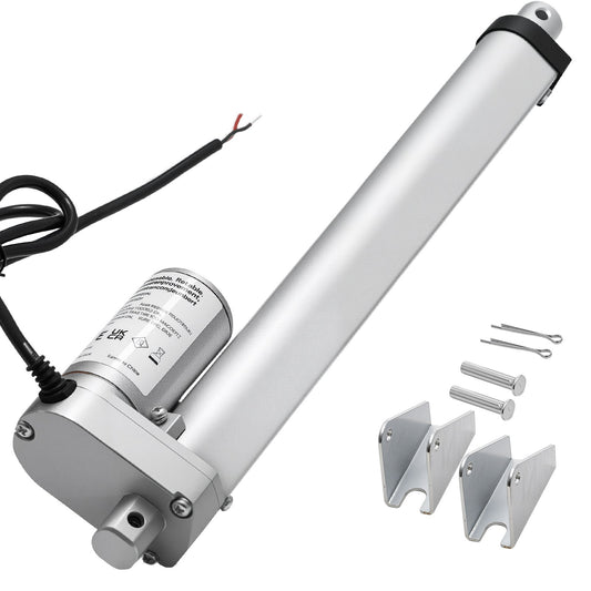 VEVOR 12V Linear Actuator, 9.84 Inch High Speed 0.6"/s Linear Motion Actuator, 225lbs/1000N with IP54 Protection & Mounting Bracket for Lift Desk, Recliner Chairs, Window Door Opener - CGXXZXQ10INCDJ3L0001V9 - view 1