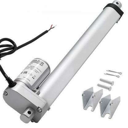 VEVOR 12V Linear Actuator, 9.84 Inch High Speed 0.6"/s Linear Motion Actuator, 225lbs/1000N with IP54 Protection & Mounting Bracket for Lift Desk, Recliner Chairs, Window Door Opener - CGXXZXQ10INCDJ3L0001V9 - view 2